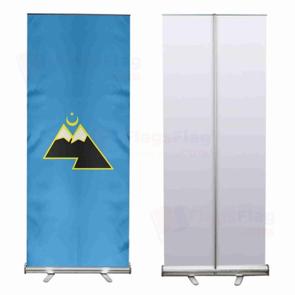Karachay Turks Russian Roll Up Banner