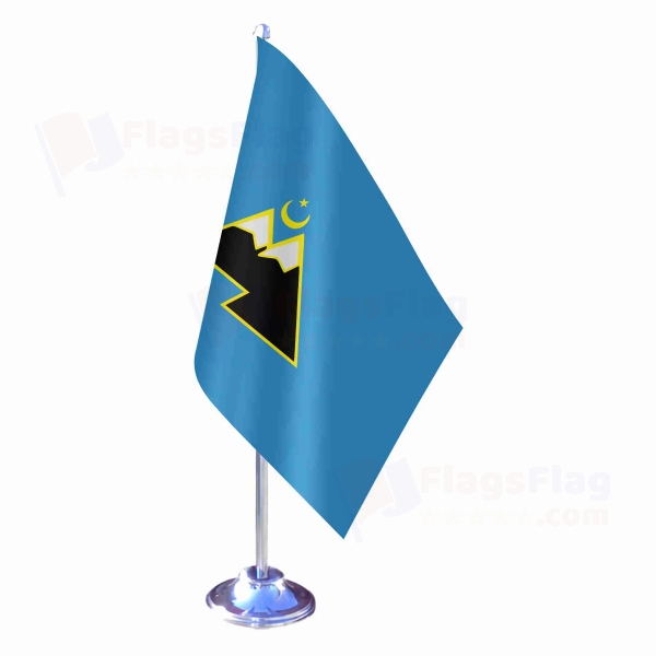 Karachay Turks Russian Single Table Flag