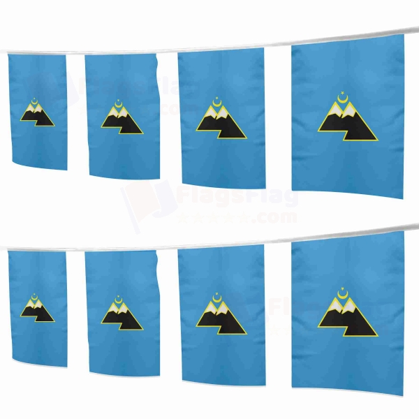 Karachay Turks Russian Square String Flags