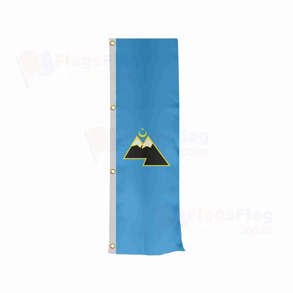 Karachay Turks Russian Vertically Raised Flags