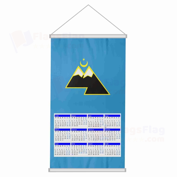 Karachay Turks Russian Woven Fabric Digital Printing Calendar