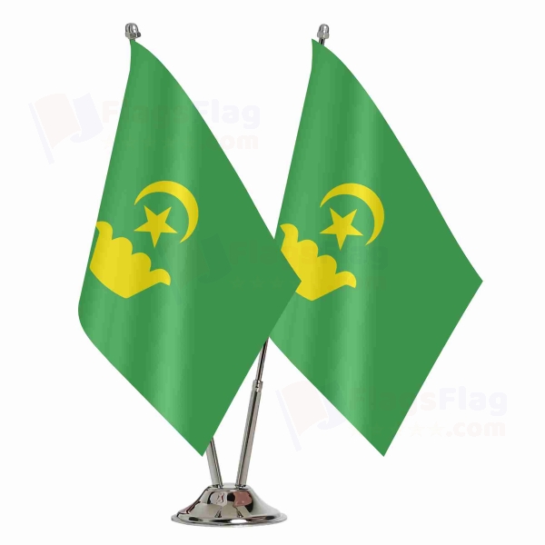 Karakalpak Turks 2 Table Flags