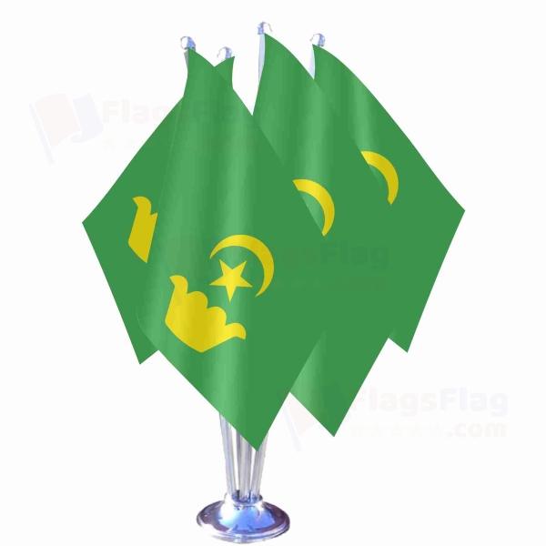 Karakalpak Turks Quadruple Table Flag