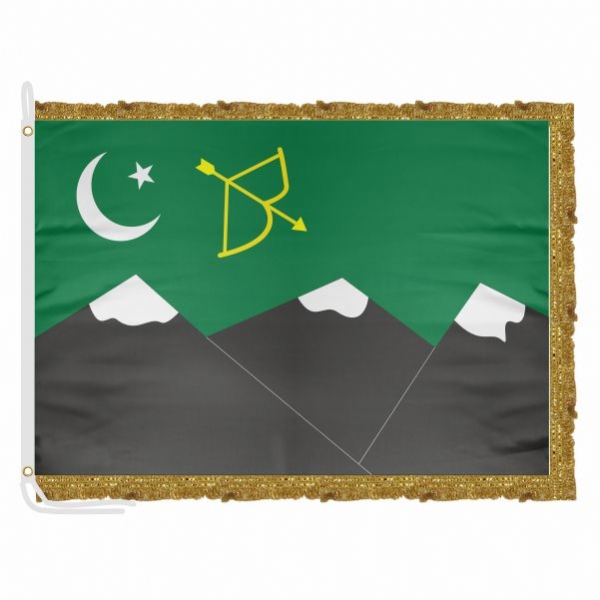 Karakorum Turks Pakistan Hunza Satin Office Flag