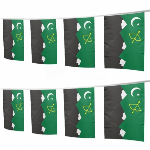 Karakorum Turks Pakistan Hunza Square String Flags