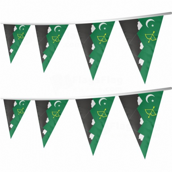 Karakorum Turks Pakistan Hunza Stringed Triangle Flag