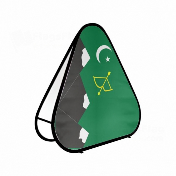 Karakorum Turks Pakistan Hunza Triangle Fabric Banner Display Stands