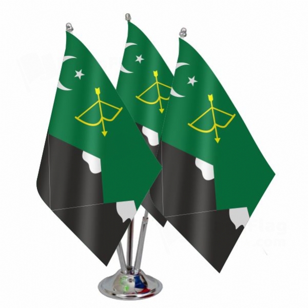 Karakorum Turks Pakistan Hunza Triple Table Flag