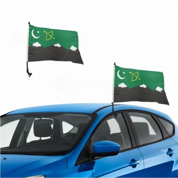 Karakorum Turks Pakistan Hunza Vehicle Convoy Flag