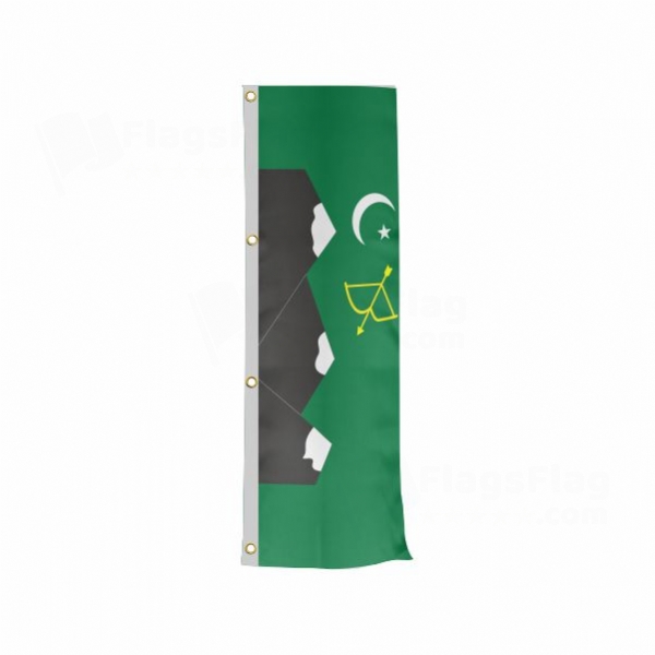 Karakorum Turks Pakistan Hunza Vertically Raised Flags