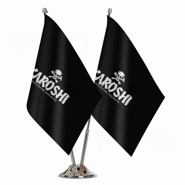 Karoshi Logo Binary Table Flag