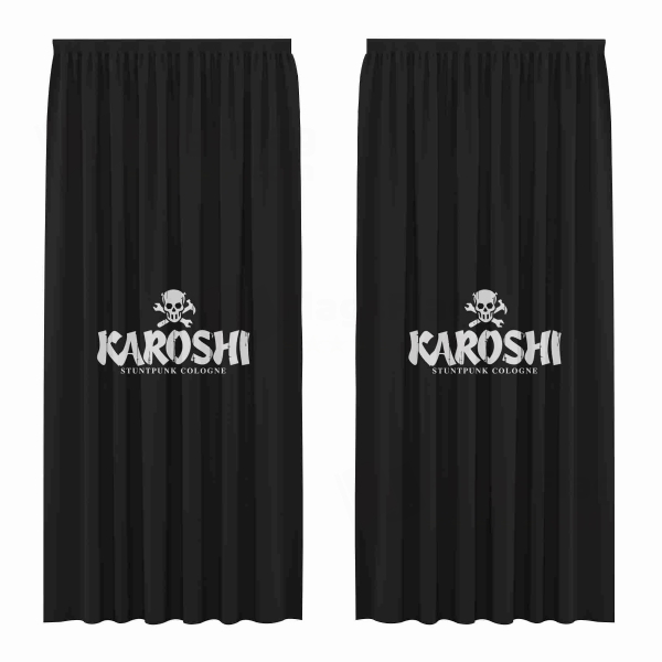 Karoshi Logo Digital Printed Curtains