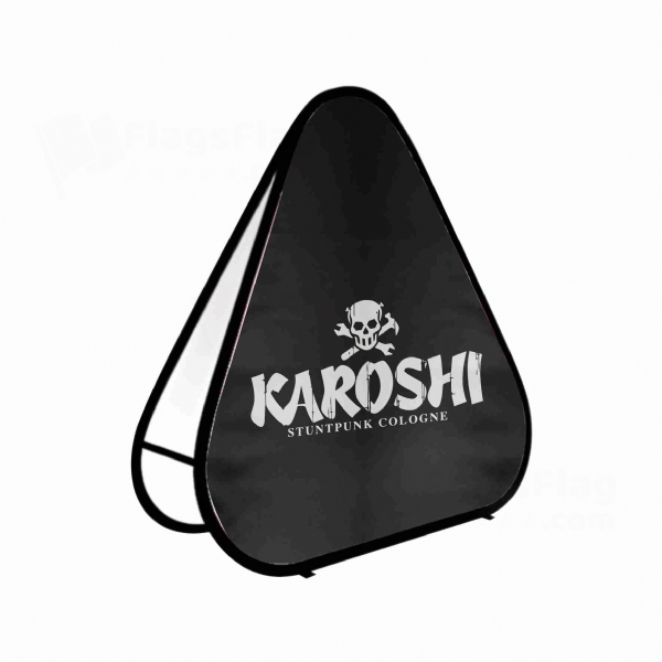 Karoshi Logo Triangle Fabric Banner Display Stands