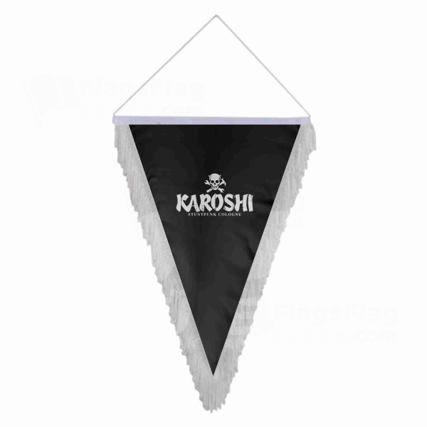 Karoshi Logo Triangle Fringed Streamers
