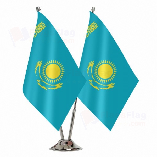 Kazakhstan 2 Table Flags