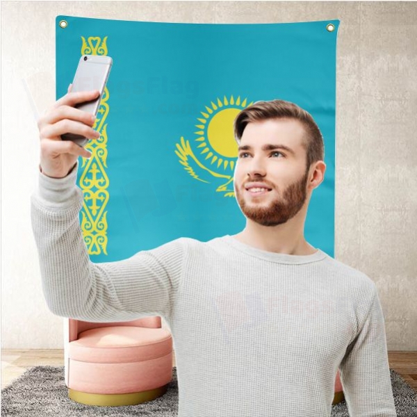 Kazakhstan Background Selfie Shooting Landscapes