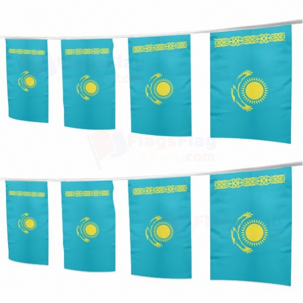 Kazakhstan Square String Flags
