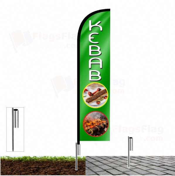 Kebab Fishing Rod Flag