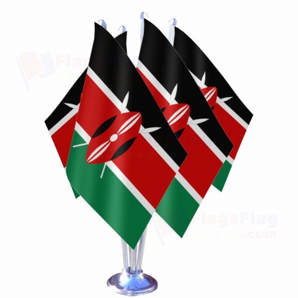 Kenya Quadruple Table Flag