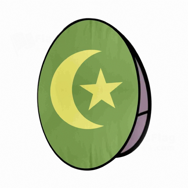 Khanate of Kokand Round Cloth Banner Display Stands