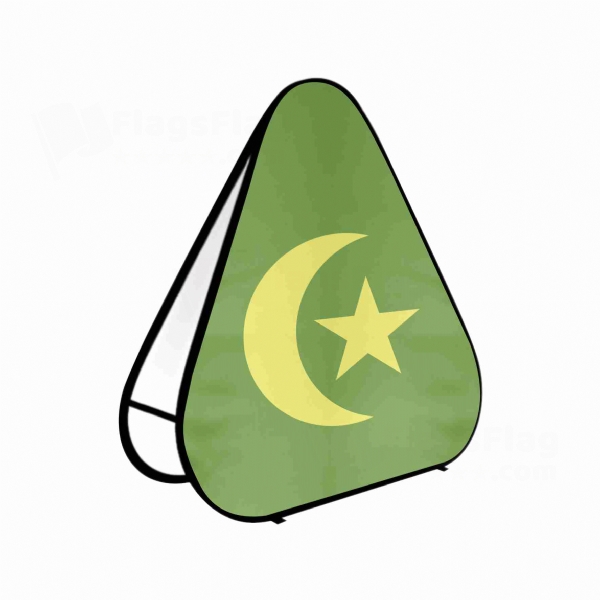 Khanate of Kokand Triangle Fabric Banner Display Stands