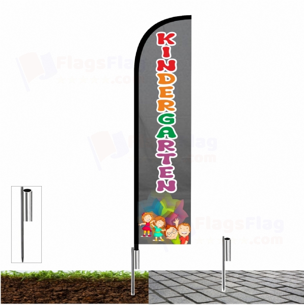 Kindergarten Fishing Rod Flag