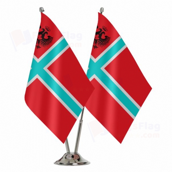Kingdom Of Vikesland 2 Table Flags