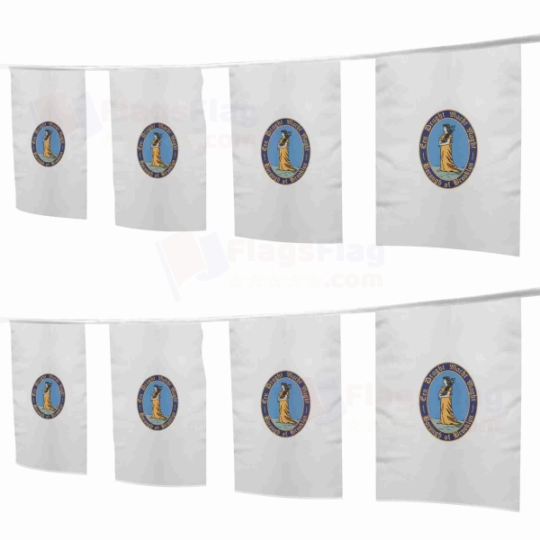 Kings County New York Square String Flags