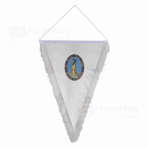 Kings County New York Triangle Fringed Streamers