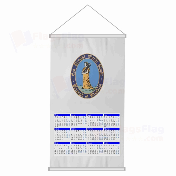 Kings County New York Woven Fabric Digital Printing Calendar