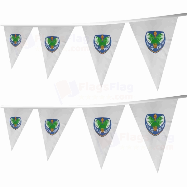 Kinshasa Stringed Triangle Flag