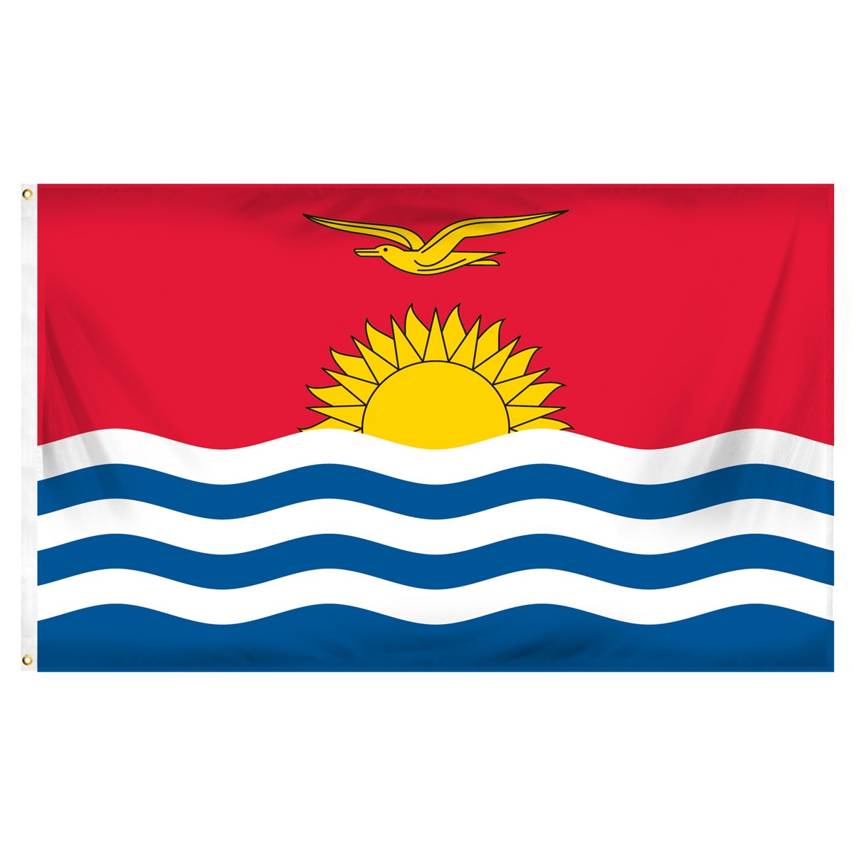 Kiribati Fringed Presentation Flags