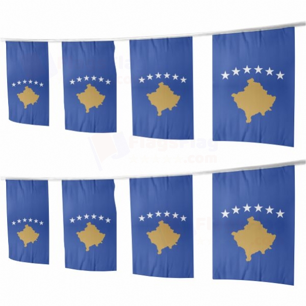 Kosovo Square String Flags