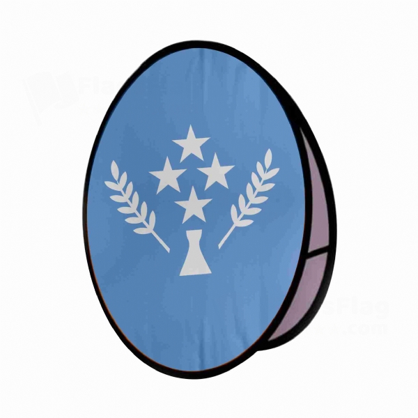 Kosrae Round Cloth Banner Display Stands