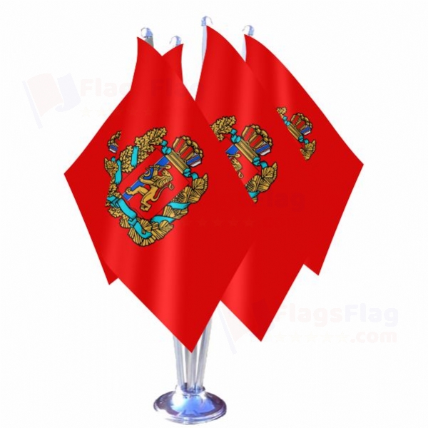 Krasnoyarsk Krai Quadruple Table Flag