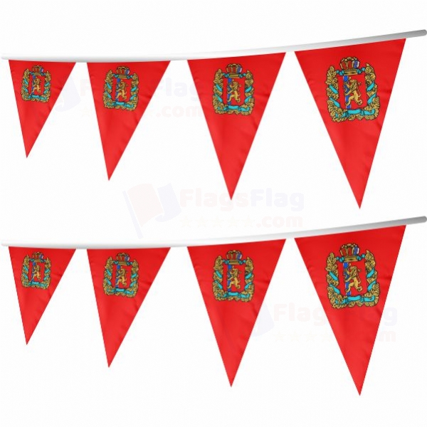 Krasnoyarsk Krai Stringed Triangle Flag