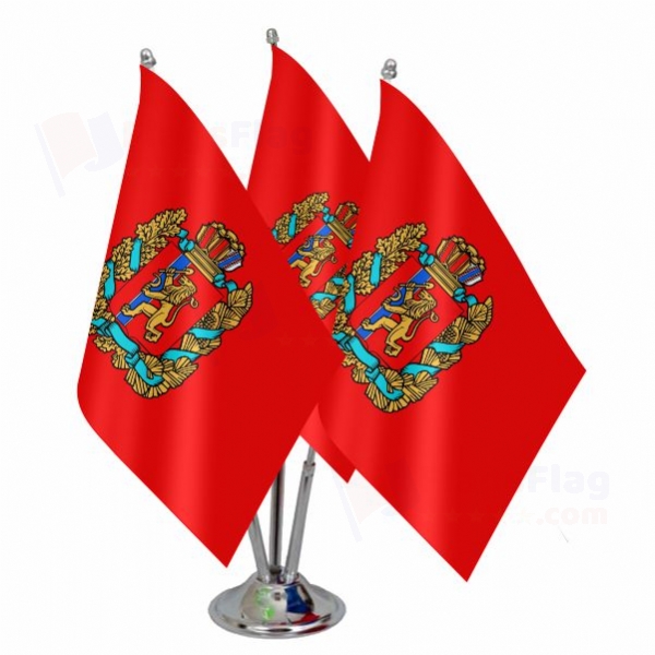 Krasnoyarsk Krai Triple Table Flag