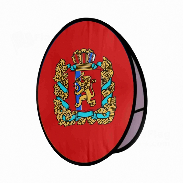 Krasnoyarsk Kray� Round Cloth Banner Display Stands