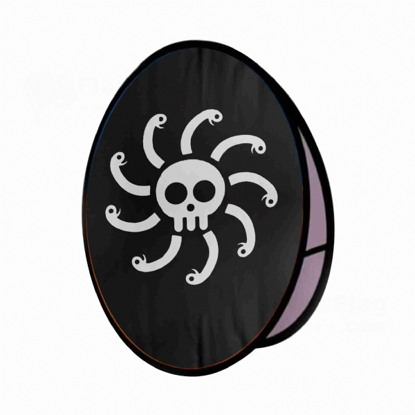 Kuja Pirates Round Cloth Banner Display Stands