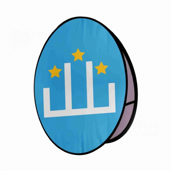 Kumuk Turks Round Cloth Banner Display Stands