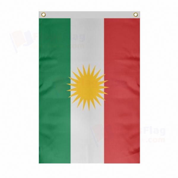 Kurdistan Region Large Size Flag Hanging on Building