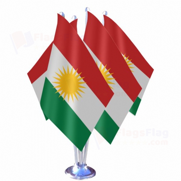Kurdistan Region Quadruple Table Flag