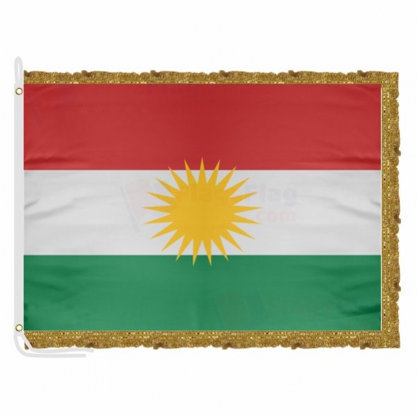 Kurdistan Region Satin Office Flag