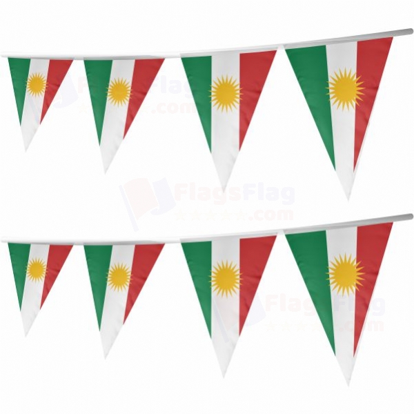 Kurdistan Stringed Triangle Flag