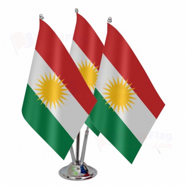 Kurdistan Triple Table Flag