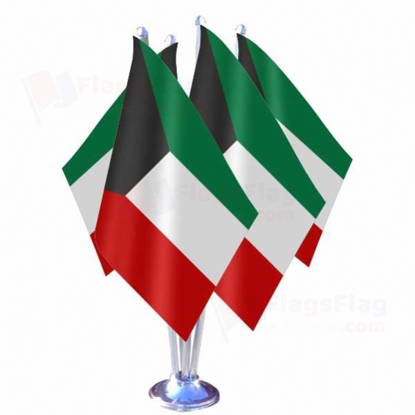 Kuwait Quadruple Table Flag