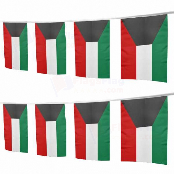 Kuwait Square String Flags