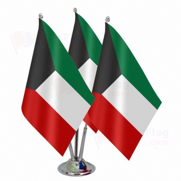 Kuwait Triple Table Flag