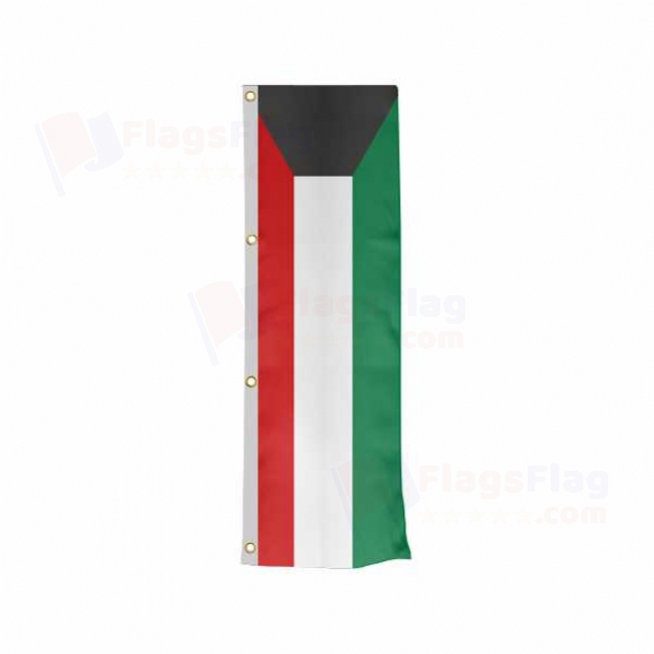 Kuwait Vertically Raised Flags