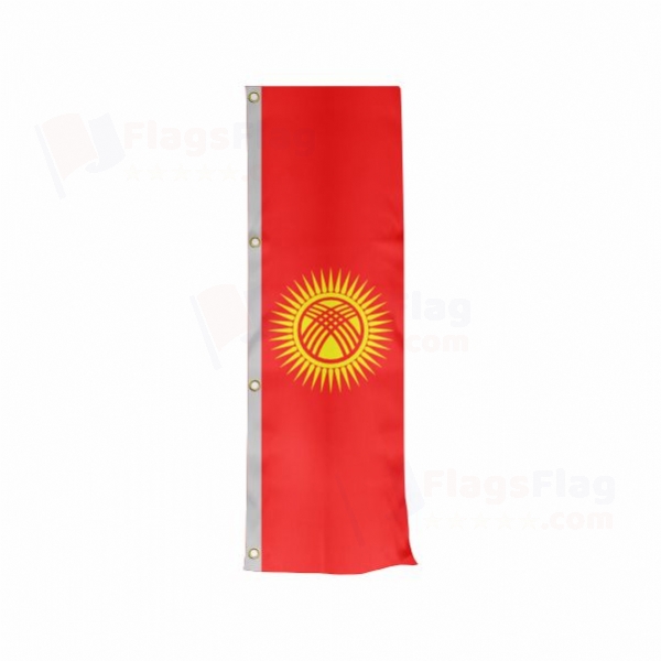 Kyrgyzstan Vertically Raised Flags